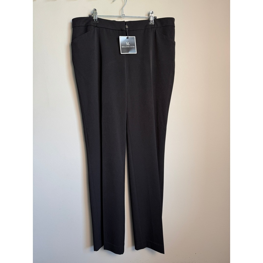 LouLou Diamond (Melaine Lyne) Womens Black Straight Leg Trousers 12 Career NWT